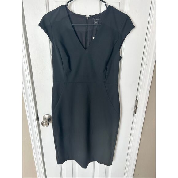 Ann Taylor black work dress professional work attire size 0  NWT mini sleeveless - Picture 1 of 6